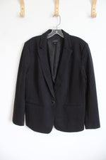 Ann Taylor Factory Black One Button Blazer | 14