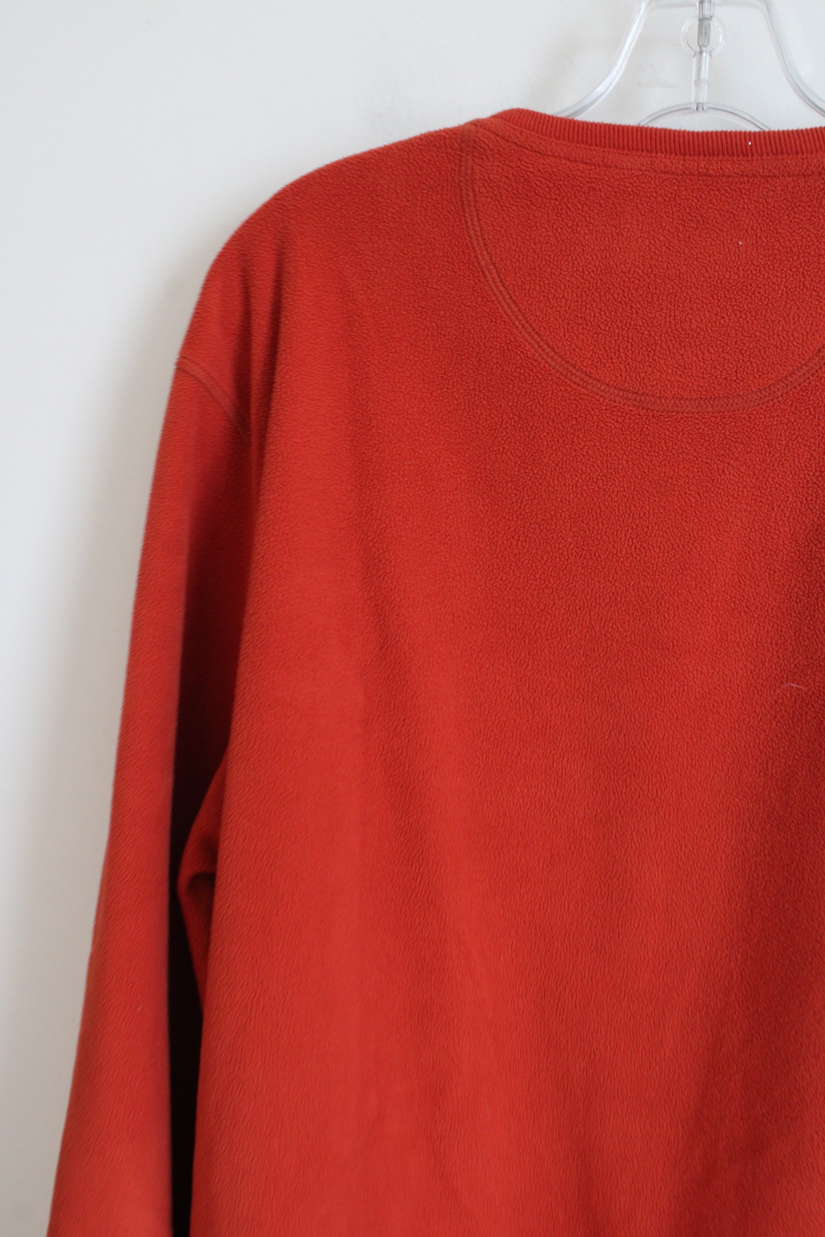 G.H. Bass & Co. Orange Fleece Long Sleeved Shirt | XL