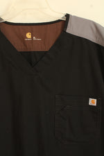 Carhartt Black and Gray Scrub Top | XL