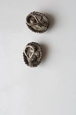 Premier Designers Gold & Silver Oval Earrings