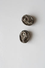 Premier Designers Gold & Silver Oval Earrings