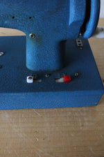 Vintage Blue Small Battery Operated Sewing Machine