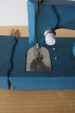 Vintage Blue Small Battery Operated Sewing Machine