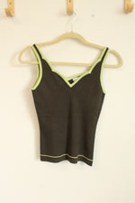 By Artisan Green Knit Silk Blend Tank | S