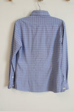 Blue Red & White Plaid Button Down Shirt | M