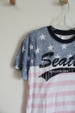 Teemax American Flag Seattle Washington Shirt | S