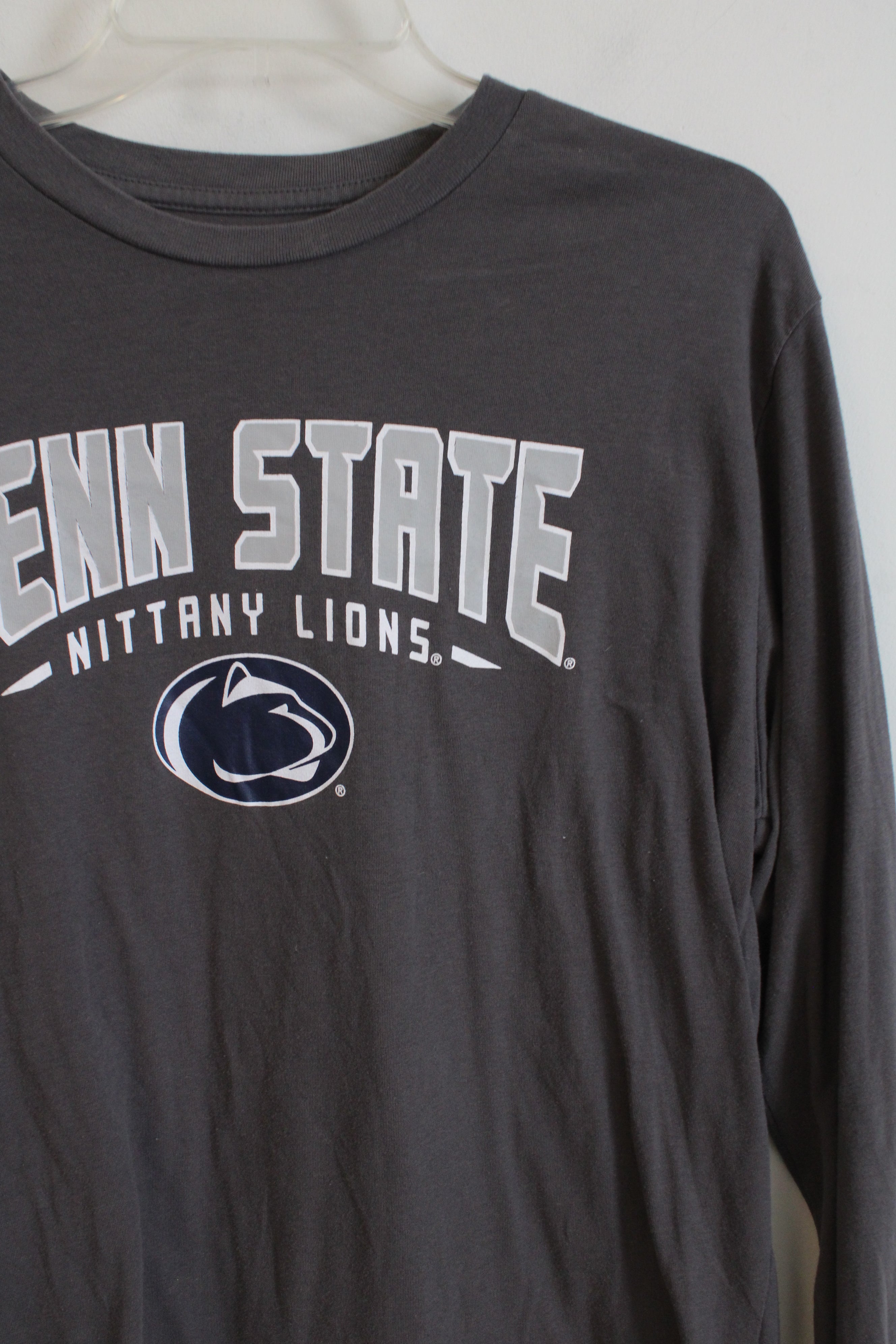 Knights Apparel Penn State Nittany Lions Gray Long Sleeved Shirt | L