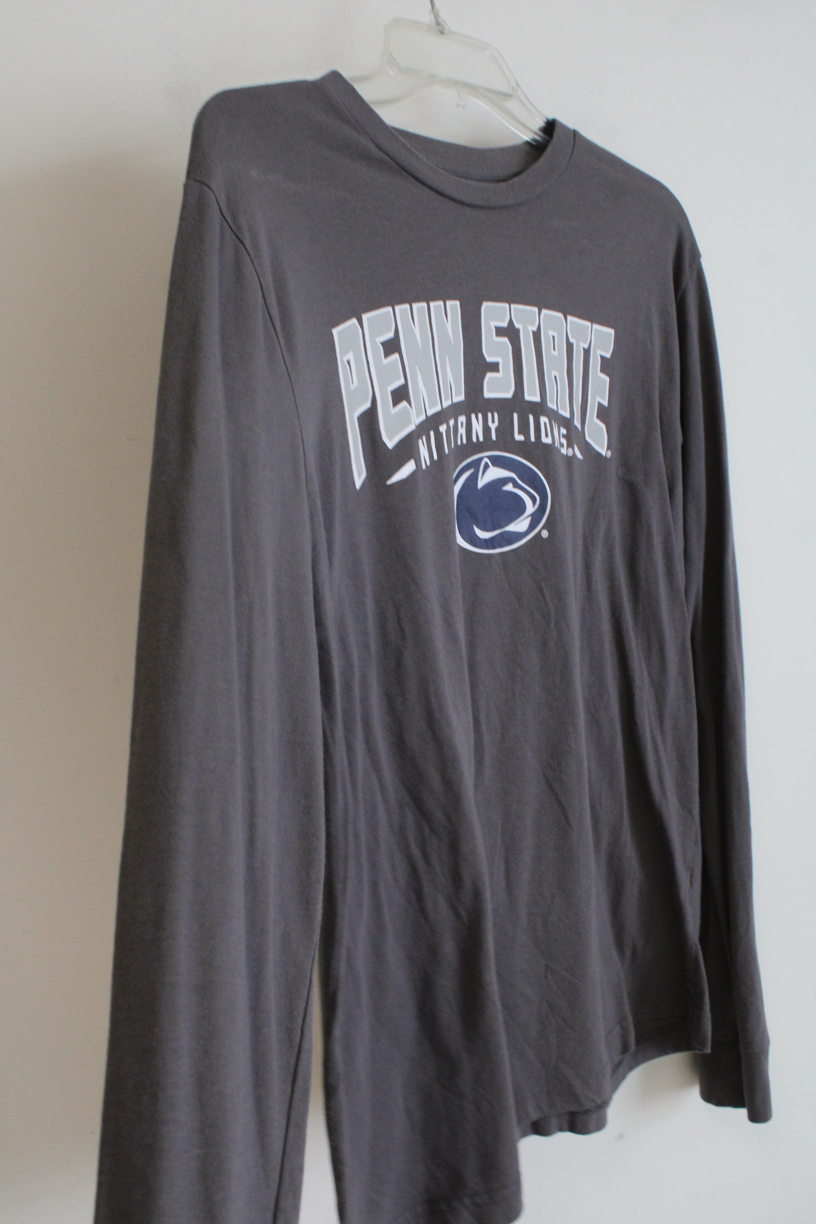 Knights Apparel Penn State Nittany Lions Gray Long Sleeved Shirt | L