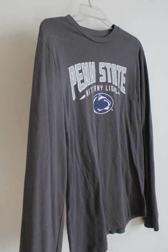 Knights Apparel Penn State Nittany Lions Gray Long Sleeved Shirt | L
