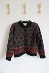 Vintage Dale Of Norway Brown Black & Orange Wool Sweater | S