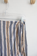 Garage White Navy & Orange Striped Shorts | S