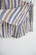 Garage White Navy & Orange Striped Shorts | S