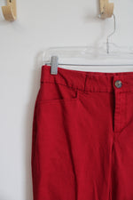 Croft & Barrow Classic Fit Red Stretch Capri Pants | 8