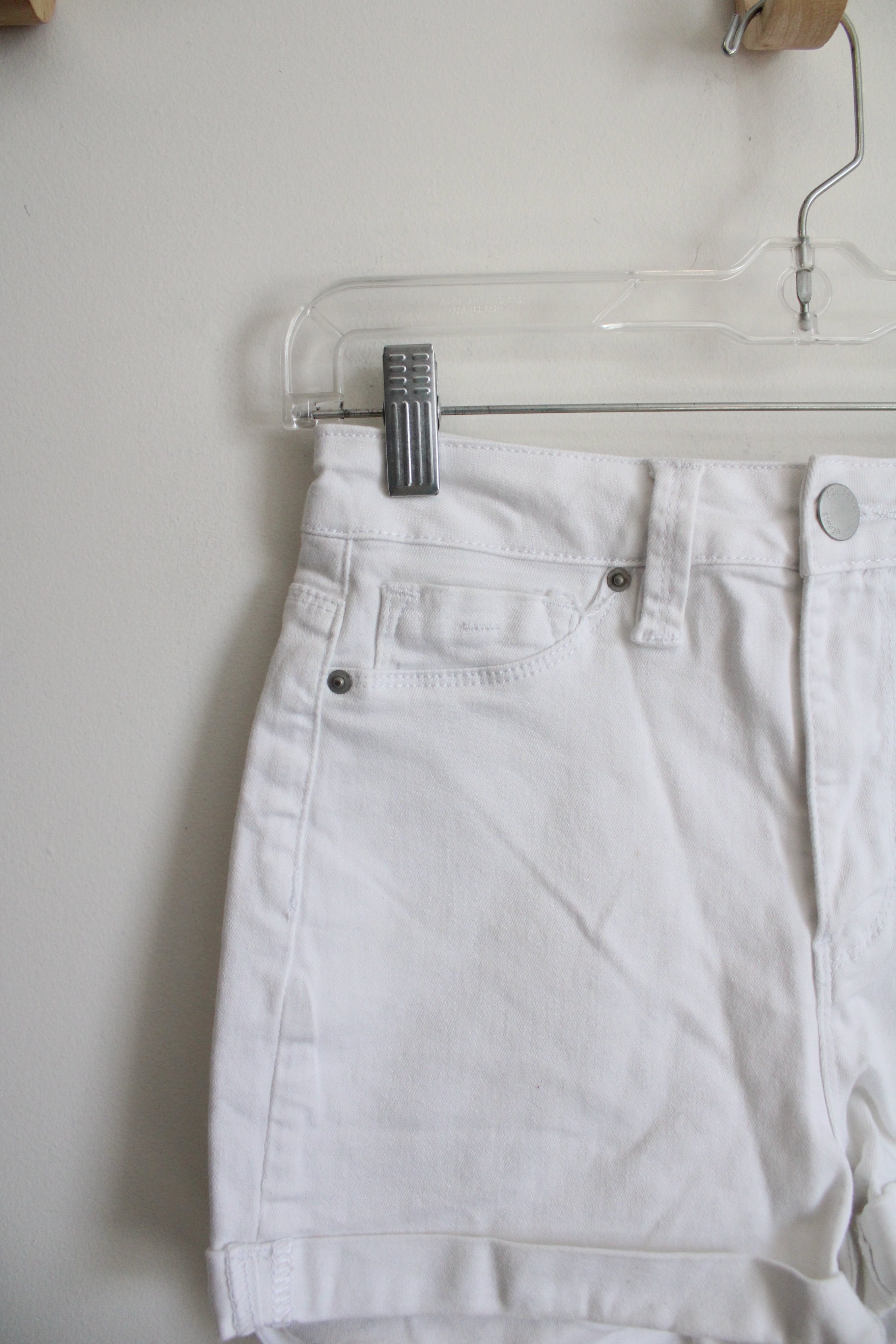 YMI White High Rise Denim Shorts | 5