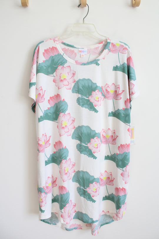 NEW LuLaRoe Mitzi White Pink & Green Floral Top | 3XL