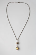 Orange Iridescent Stone Necklace