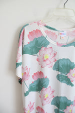 NEW LuLaRoe Mitzi White Pink & Green Floral Top | 3XL