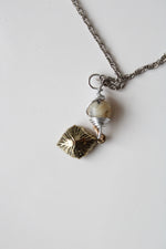 Orange Iridescent Stone Necklace