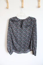 Banana Republic Flowy Tie Neck with Elastic Sleeves Blouse | M
