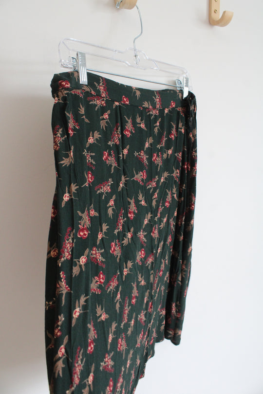 Maggie Lawrence Dark Green Floral Skirt | 18/20