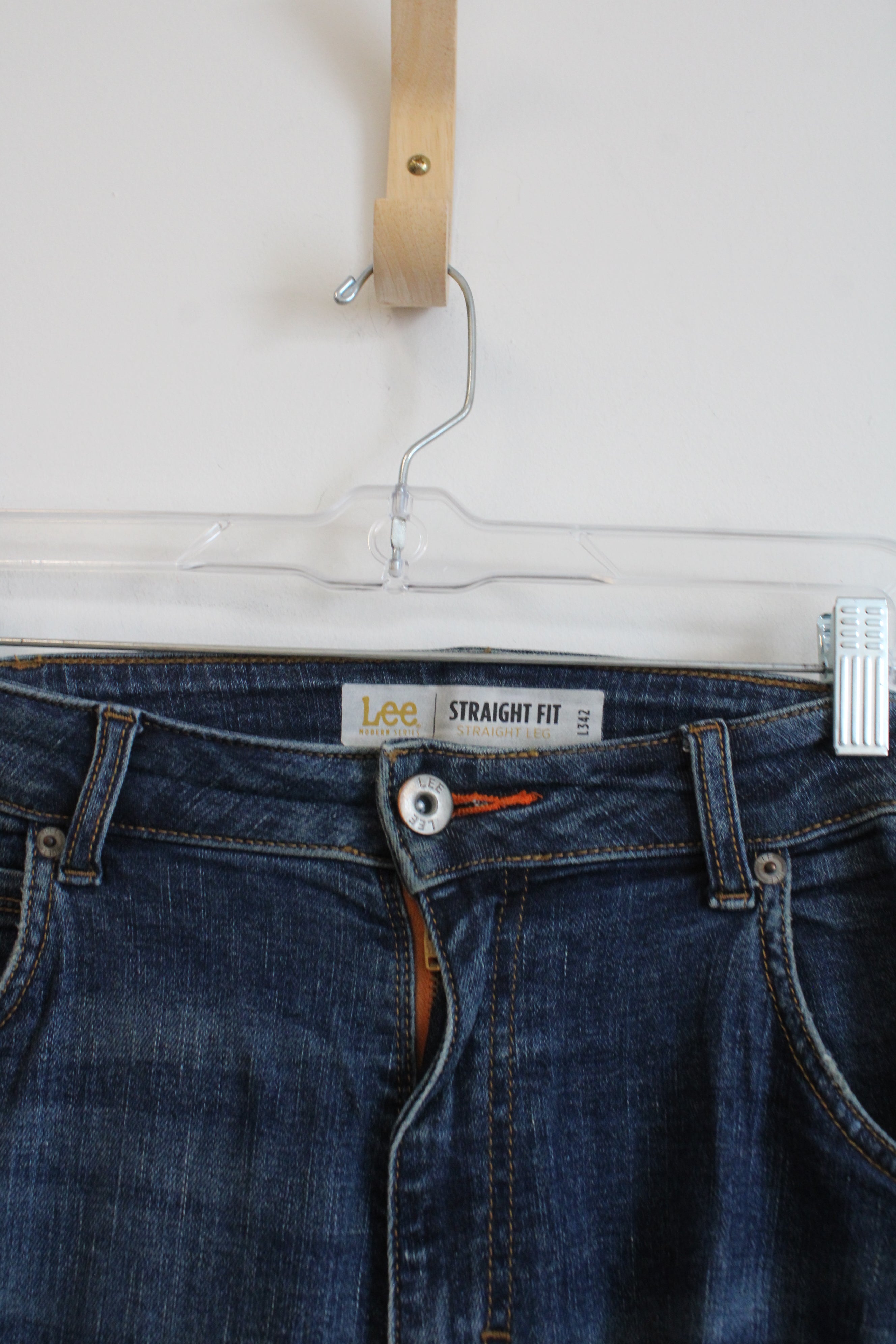 Lee Straight Fit Straight Leg Dark Wash Jeans | 38X30