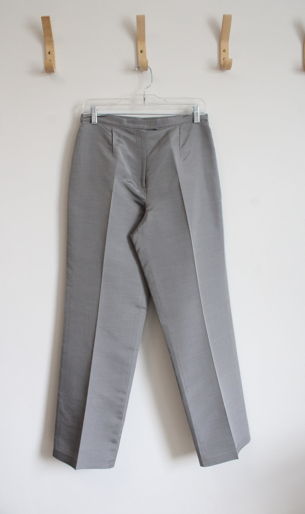 Ann Taylor LOFT Gray Silk Trouser Pants | 8