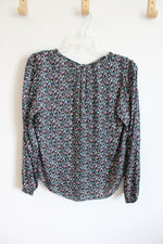 Banana Republic Flowy Tie Neck with Elastic Sleeves Blouse | M