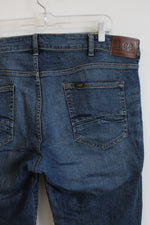 Lee Straight Fit Straight Leg Dark Wash Jeans | 38X30