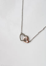Origami Owl Silver & Rose Gold Heart Necklace