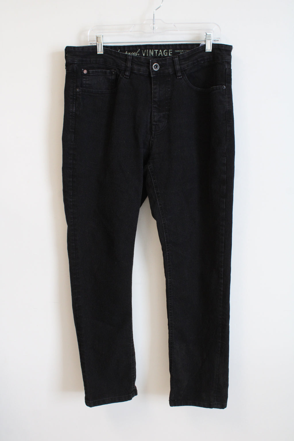 Weatherproof Vintage Davidson Straight Fit Black Jeans | 34X32