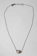 Origami Owl Silver & Rose Gold Heart Necklace
