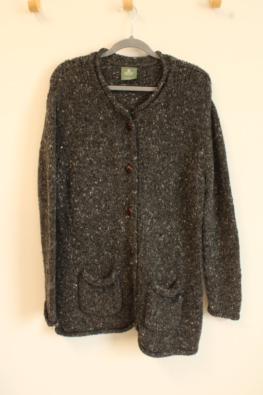 Aran Woolen Mils Gray Cardigan | XXL