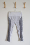 Fabletics Gray & Black Star & Stripes Athletic Leggings | M