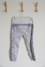 Fabletics Gray & Black Star & Stripes Athletic Leggings | M