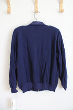 NEW Teddi Navy Ribbed Jacket | M Petite