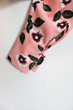 Ann Taylor Factory Lightweight Coral Floral Blouse |S