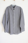 Chaps Regular Fit Black Plaid Button Down Shirt | 17 1/2 34/35