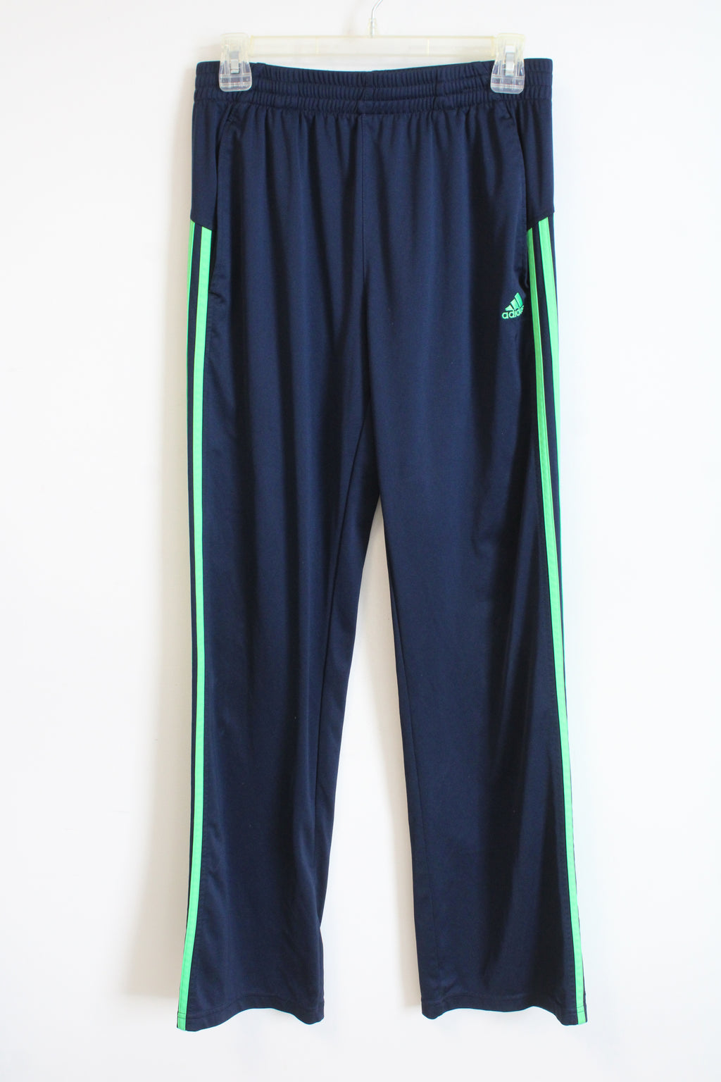 Adidas Navy Green Stripe Sweatpants | S