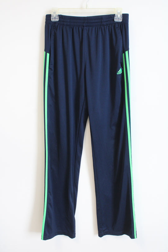 Adidas Navy Green Stripe Sweatpants | S