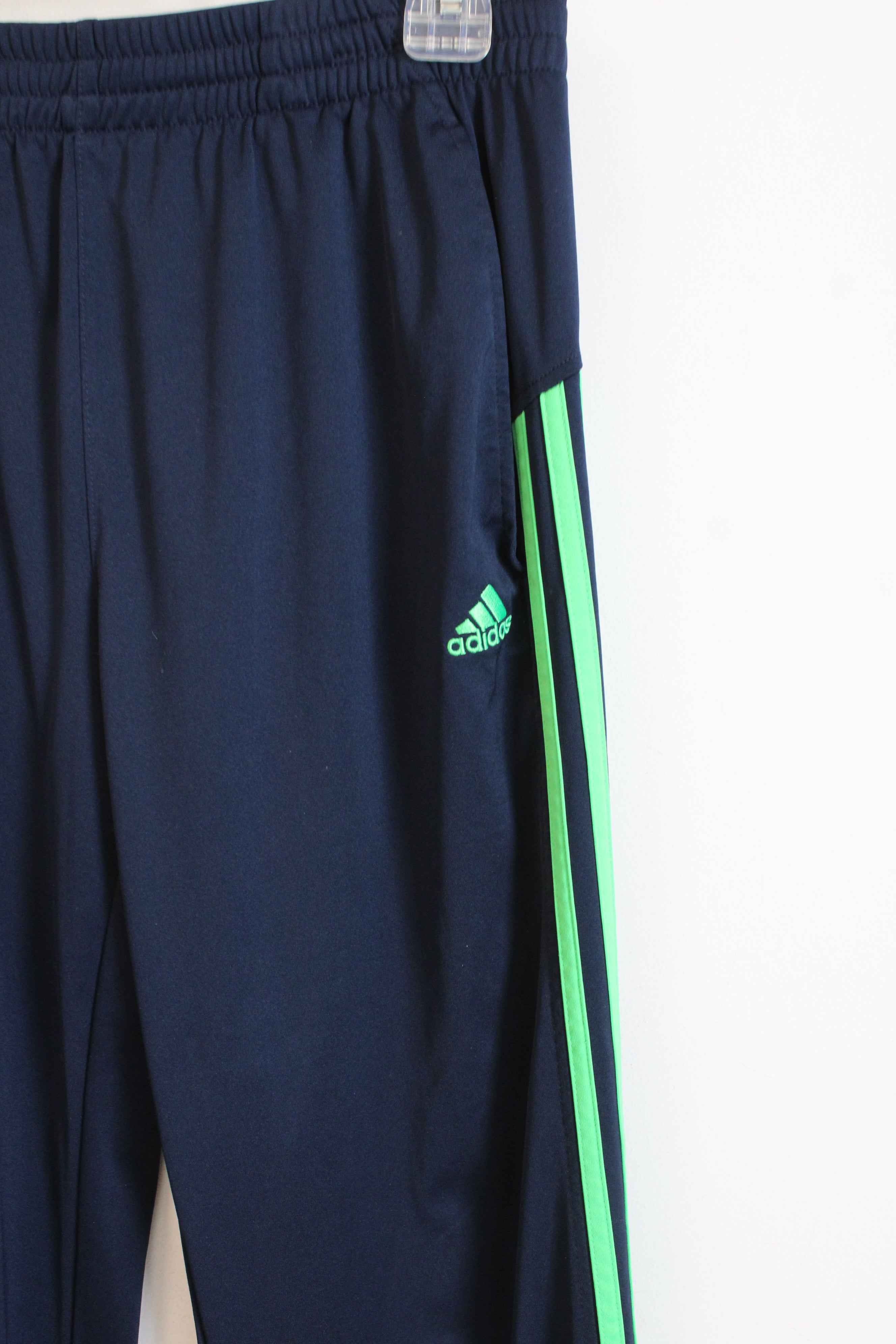 Adidas Navy Green Stripe Sweatpants | S