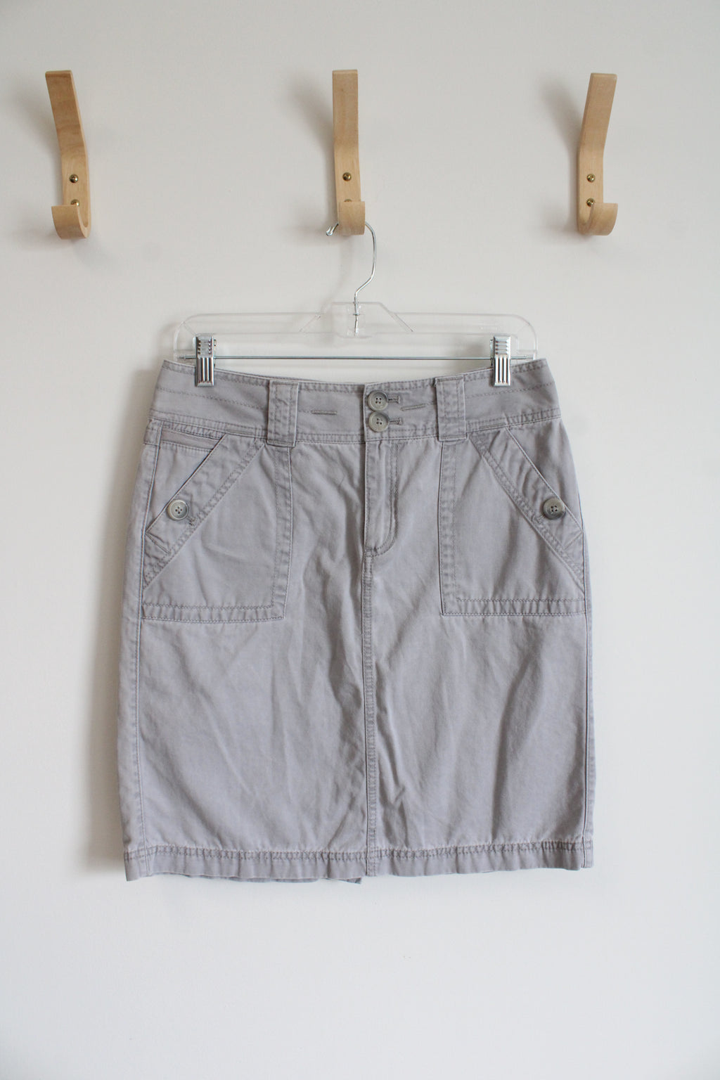 Eddie Bauer Gray Cotton Skirt | 2