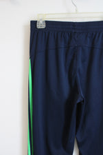 Adidas Navy Green Stripe Sweatpants | S
