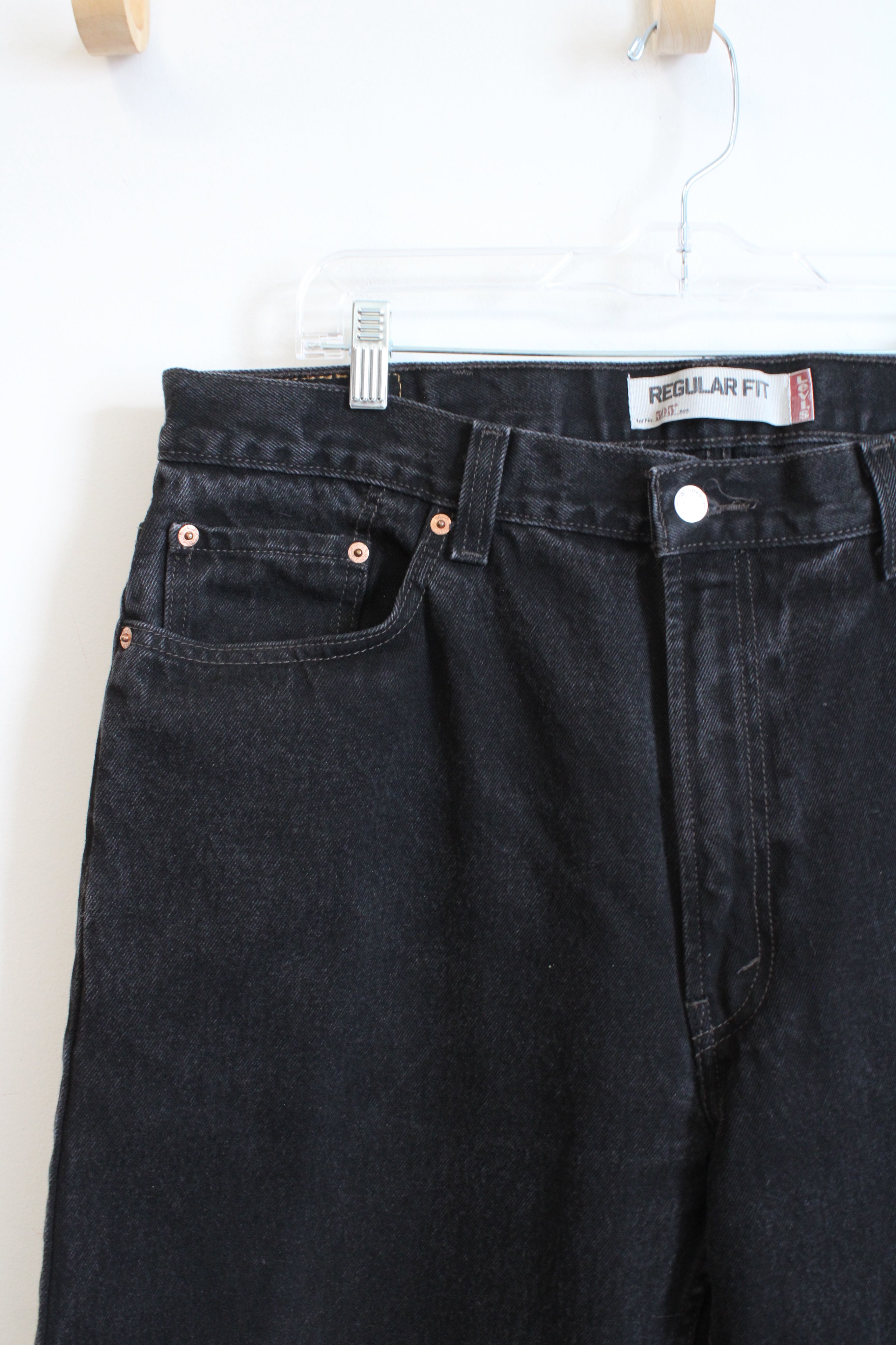 Levi's 505 Regular Fit Black Jeans | 40X30