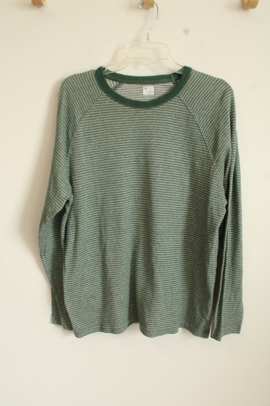 Gap Green Striped Long Sleeved Shirt | L