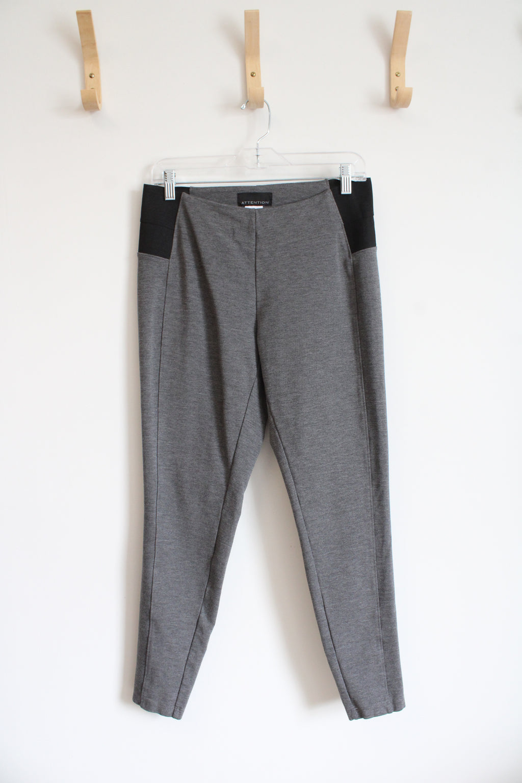 Attention Gray Elastic Waist Trouser Pants | M
