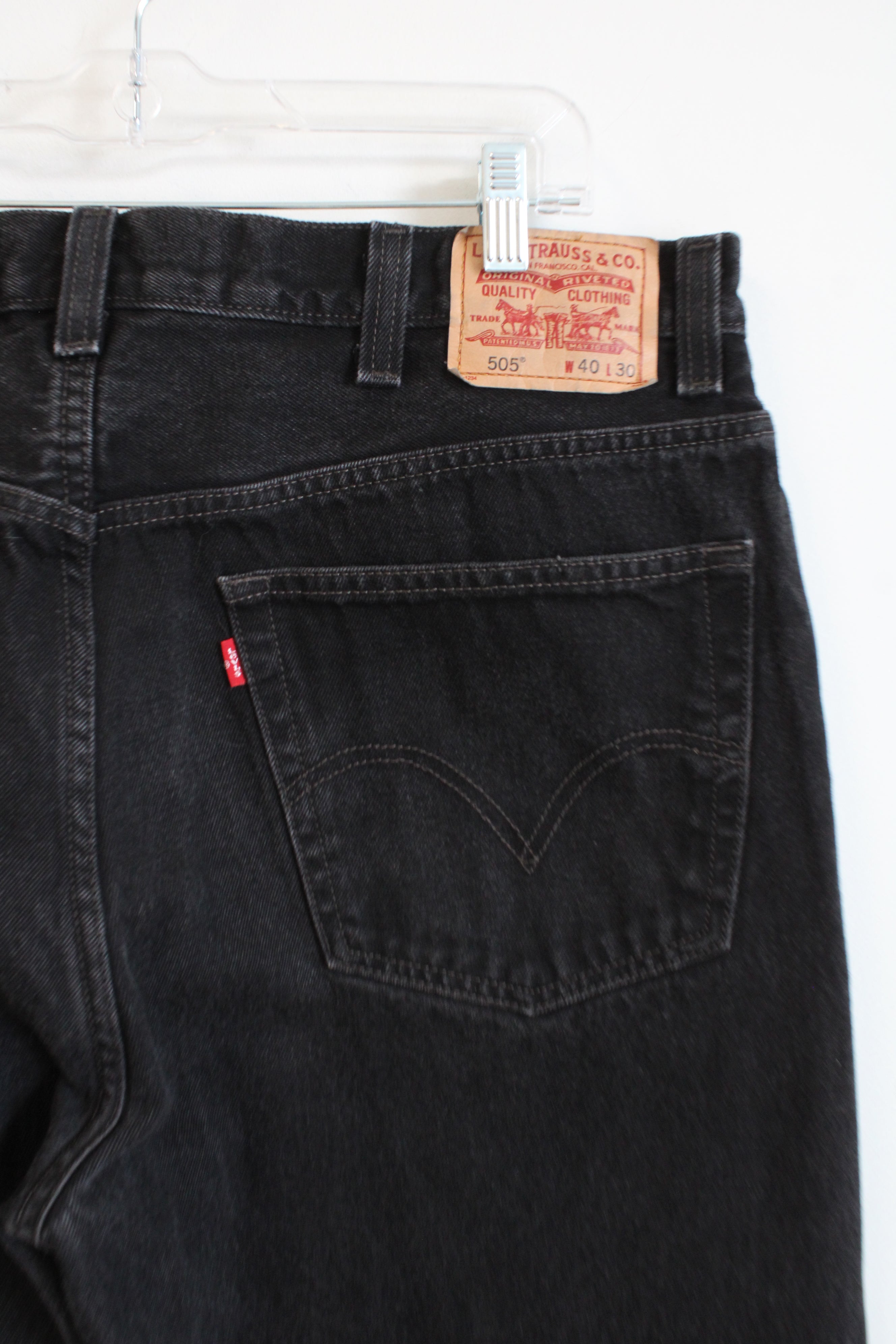 Levi's 505 Regular Fit Black Jeans | 40X30