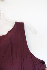 NEW Maurices Fig Purple Lace Trim V-Neck Tank Top | XL