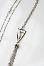 Silver Tassel Long Necklace