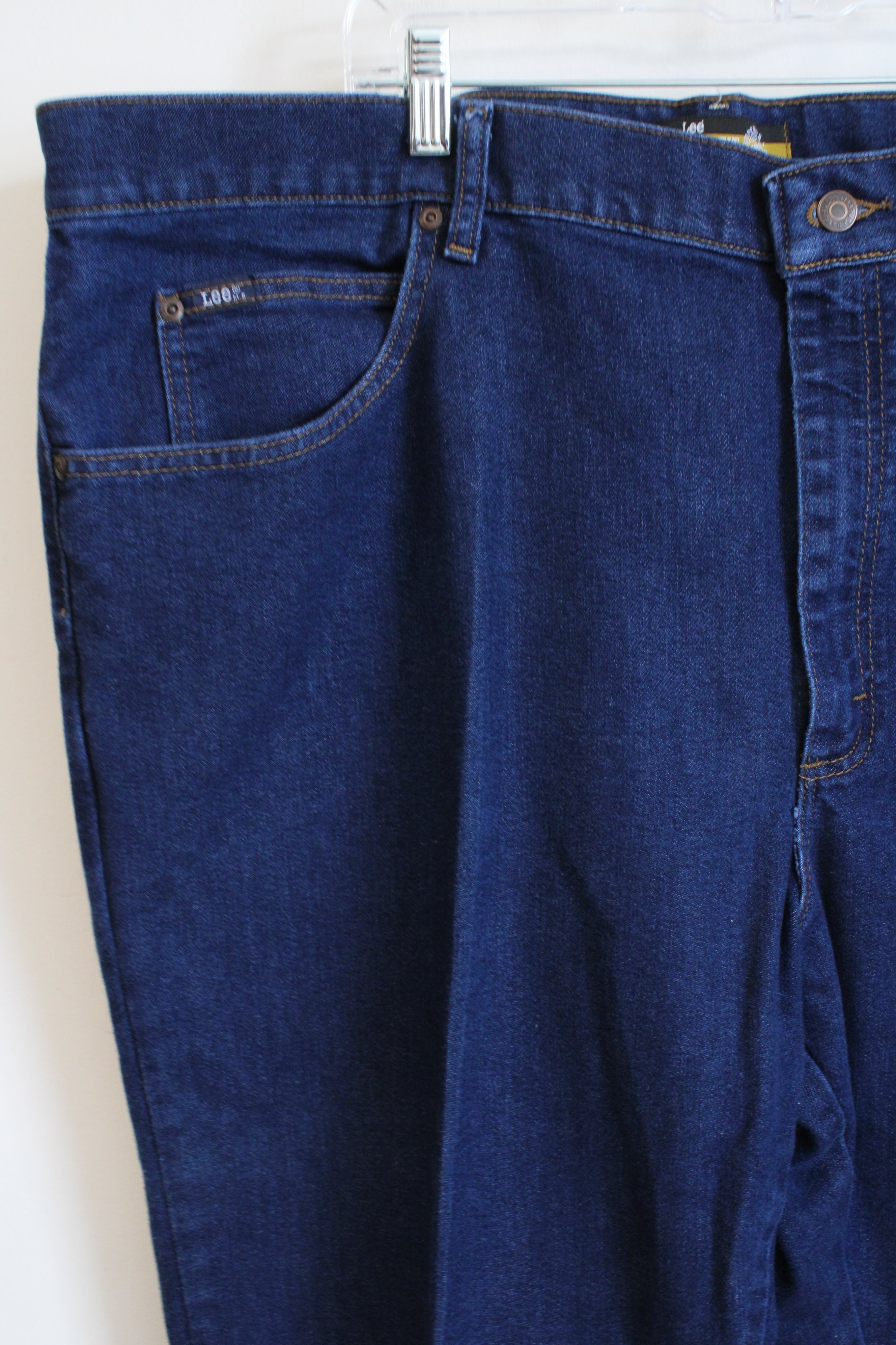 Lee Regular Fit Straight Leg Dark Wash Jeans | 46X32