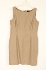 Anne Klein Vintage Wool Blend Tan Pencil Dress | 12 Petite
